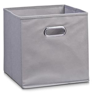 Zeller Opbergmand/kastmand - Set van 8x stuks - grijs - 28 x 28 cm - polyester - speelgoedmand -