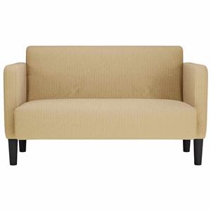 vidaXL Loveseat bank 109 cm corduroy stof lichtgroen grijs
