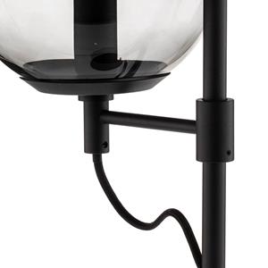 LUCANDE Sotiana tafellamp, glazen bol, zwart