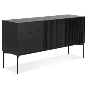 KokoonDesign Dressoir Ordito 160x42cm zwart met deuren en lades