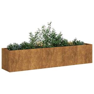 Meubelen-Online Plantenbak roestig 200x40x40 cm weervast staal