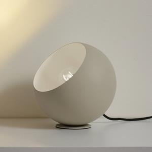 LINDBY Solomia tafellamp, beige, ijzer, Ø 20 cm