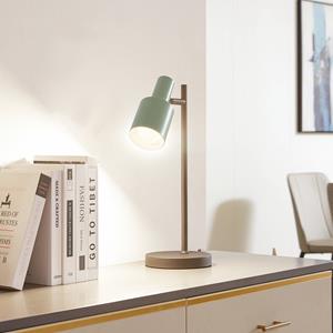 LINDBY tafellamp Ovelia, groen/zwart, metaal, E27