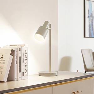 LINDBY tafellamp Ovelia, beige, metaal, E27