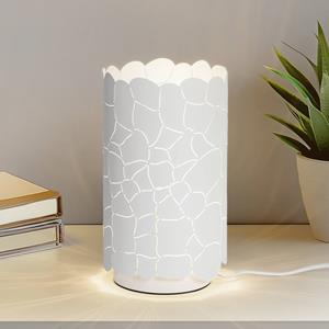 LINDBY tafellamp Aralena, wit, metaal, hoogte 26,5 cm