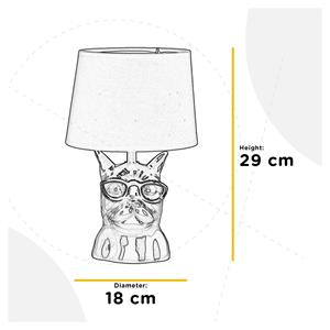 ONLI Biagio tafellamp, zwart, keramiek, textiel