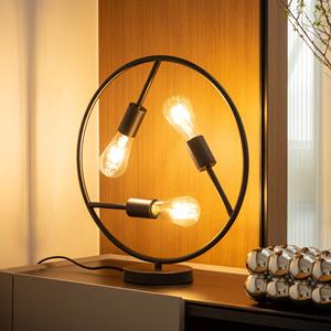 LUCANDE Linnard tafellamp van ijzer, 3-lamps