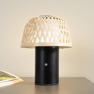 LINDBY LED tafellamp Nifelia, bamboe, CCT, dimbaar