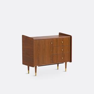 LA REDOUTE INTERIEURS Klein vintage buffetkast in fineernotenhout, Ronda