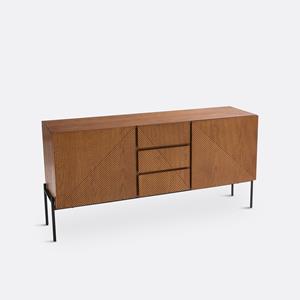 LA REDOUTE INTERIEURS Vintage buffetkast met 2 deuren en 3 lades, Lodge