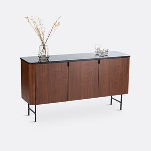 LA REDOUTE INTERIEURS Buffetkast 3 deuren, fineer notenhout, Helina