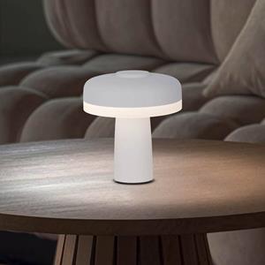 Naeve Leuchten Näve LED tafellamp Pilu, wit, hoogte 16,5 cm metaal touchdim