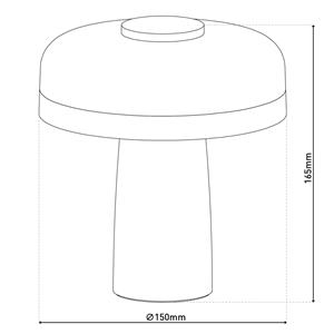 Naeve Leuchten Näve LED tafellamp Pilu, mint, hoogte 16,5 cm metaal touchdim