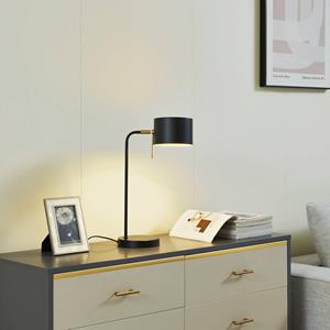 LINDBY tafellamp Kaida, zwart, metaal