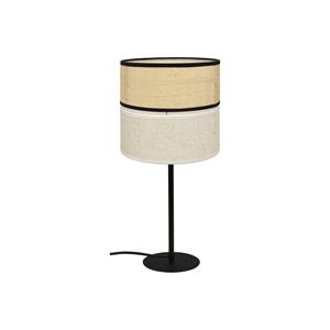 Viokef Andaman tafellamp, textiel, beige, hoogte 44 cm