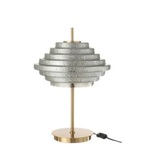 J-Line Tafellamp Led Goud Metaal|rookglas