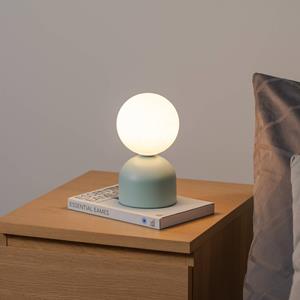 TK Lighting Miki tafellamp, mintgroen, hoogte 21 cm, metaal/glas, G9