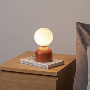 TK Lighting Miki tafellamp, terracotta, hoogte 21 cm, metaal/glas, G9