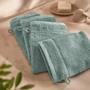 LA REDOUTE INTERIEURS Set van 4 washandjes in bouclette badstof, Zavara
