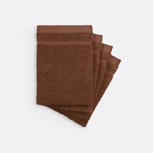 LA REDOUTE INTERIEURS Set van 4 washandjes in bouclette badstof, Zavara