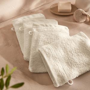 LA REDOUTE INTERIEURS Set van 4 washandjes in bouclette badstof, Zavara