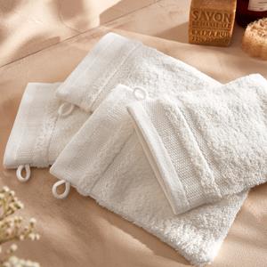 LA REDOUTE INTERIEURS Set van 4 washandjes in gekamd katoen 600g/m2, Kheops