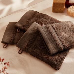 LA REDOUTE INTERIEURS Set van 4 washandjes in gekamd katoen 600g/m2, Kheops