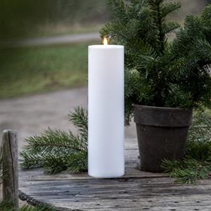 STAR TRADING LED kaars Flamme Rak 37,5 cm wit kunststof op batterijen