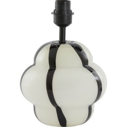 Light & Living Light&living Lampvoet Ø22x28 cm YLIEN glas crème-zwart+zwart