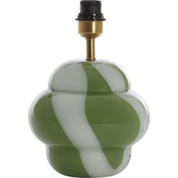 Light & Living Light&living Lampvoet Ø22x28 cm YLIEN glas groen-wit+goud