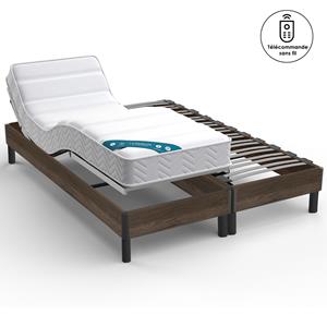 LA REDOUTE INTERIEURS Elektrisch bed met houten lattenbodem