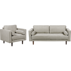 Beliani  NURMO - Woonkamer set 4-zits - Taupe - Polyester