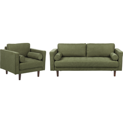 Beliani  NURMO - Woonkamer set 4-zits - Groen - Polyester