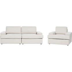 Beliani  ALLA - Bankenset 4-zits - Lichtbeige - Polyester