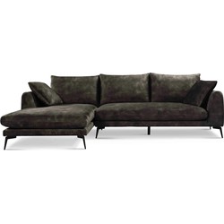 AnLi Style Tower living nottingham 2,5-ar + chaise l - adore 017 grey olive