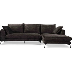 AnLi Style Tower living nottingham 2,5-al + chaise r - adore 029 anthracite grey