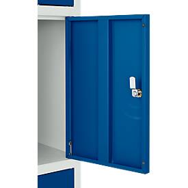 Schäfer Shop Select Kastzuil, met cilinderslot, lichtgrijs/gentiaanblauw