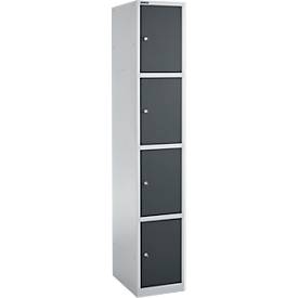 Schäfer Shop Select Kastzuil, met cilinderslot, blank aluminiumkleurig/antraciet