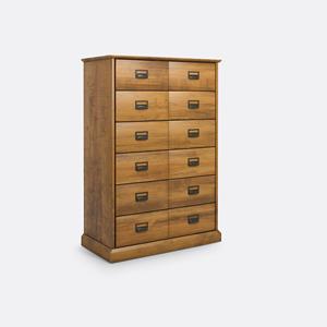 LA REDOUTE INTERIEURS Hoge ladekast, massief dennenhout, 6 lades, Lindley