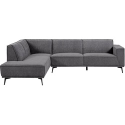 AnLi Style Anli-Style Tower living Leeds 2,5-seater AR + Ottoman L Black Blue