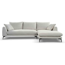 AnLi Style Tower living nottingham 2,5-al + chaise r - copenhagen 900 light ivory
