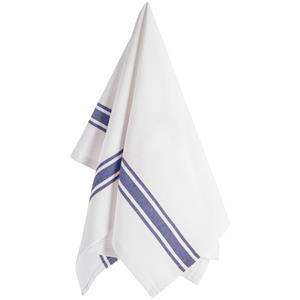 PULSIVA Theedoek Rügen; 50x70 cm (BxL); wit/blauw; rechthoekig; 10 stuk / verpakking