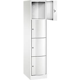 C und P C+P Resisto lockerkast, 1 vak, 4 vakken, B 396 x D 540 x H 1950 mm, verkeerswit
