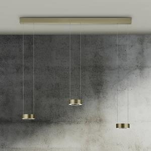 Knapstein Zera LED hanglamp, brons, gebarenbediening