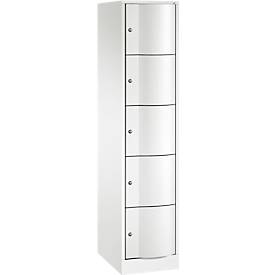 C und P C+P lockerkast Resisto, 1 vak, 5 vakken, B 396 x D 540 x H 1950 mm, verkeerswit