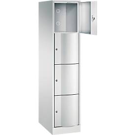C und P C+P Resisto lockerkast, 1 vak, 4 vakken, B 396 x D 640 x H 1950 mm, lichtgrijs