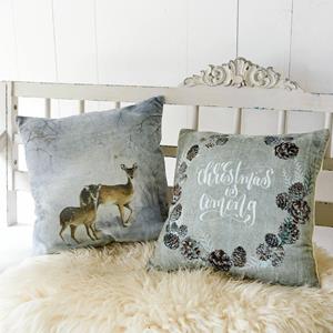 Loberon Kussenhoes set van 2 Christmas is coming