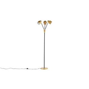 Fjôrd  Vloerlamp Zwart|Brass - 3-lichts - Vifta