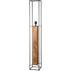 Livingfurn Vloerlamp Dakota Black Mangohout | Gecoat Staal