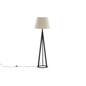 Fjôrd  Vloerlamp Zwart - Linnen - Kona